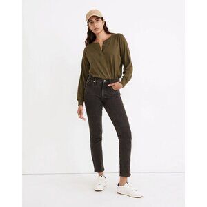 Madewell Women's Mid-Rise Perfect Vintage Jean Black Lunar Wash Size 23